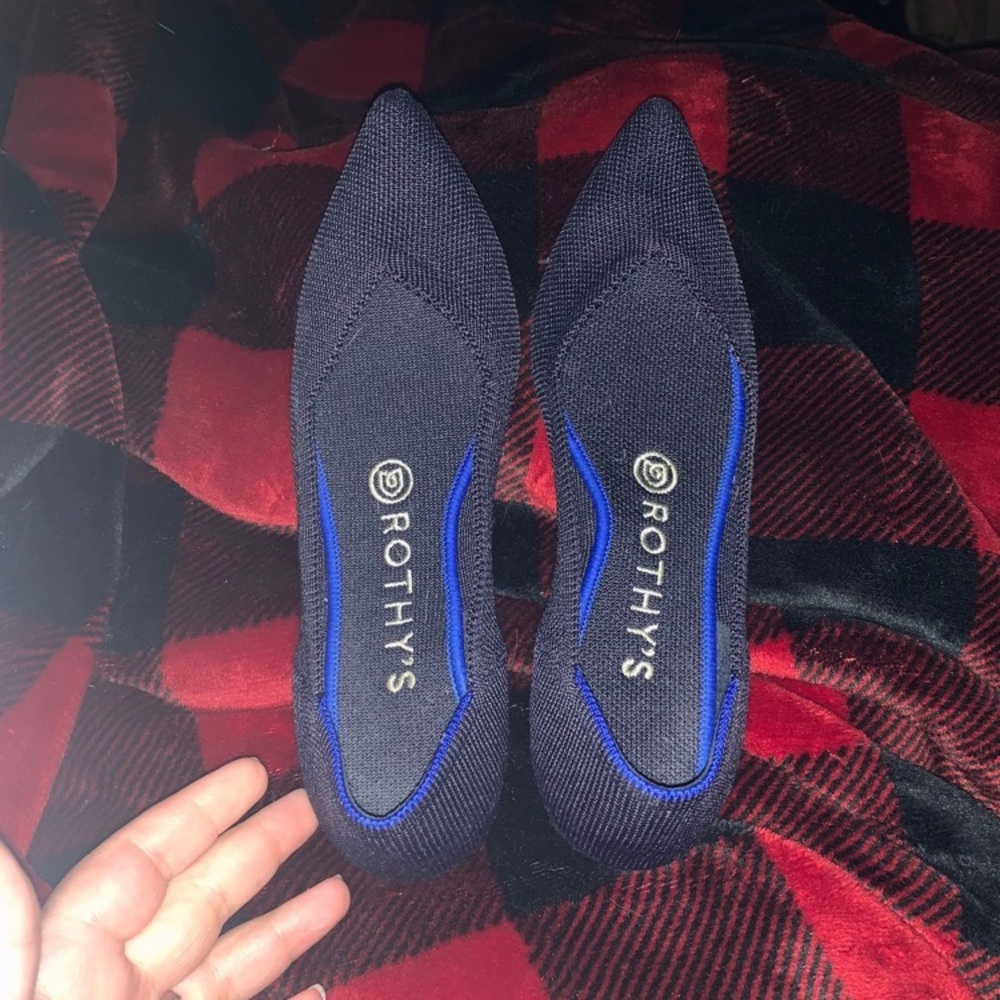 Women’s Rothy black blue flats size 7
